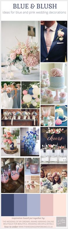 the blue and blush wedding color scheme