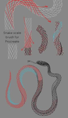 snake scale brushes for procreate