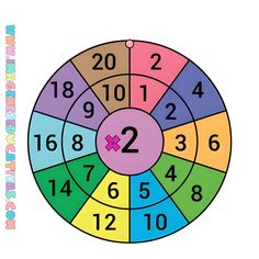 a color wheel with numbers in the middle and one number on each side that is missing