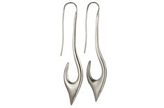 "Sleek design and clean lines make these sterling silver earrings simple but effective accessories. This design was created to bring attention to the wearer and \"to fish\" for compliments. Made in New York City Total weight: 0.43 oz Dimensions: 2.6\"x0.13\"x0.54\" More Long Earrings: https://www.etsy.com/shop/FineJewelrySavenko?section_id=12739418 My Etsy Shop altogether: https://www.etsy.com/shop/FineJewelrySavenko" Modern White Gold Sterling Silver Wrap Earrings, Modern White Gold Long Drop Earrings, Hand Forged Long Drop Modern Earrings, Modern Hand Forged Sterling Silver Earrings, Modern Sterling Silver Drop Wrap Earrings, Minimalist Long Drop Earrings With Polished Finish, Modern Long Drop Earrings With Polished Finish, Modern Teardrop Sterling Silver Wrap Earrings, Modern Sterling Silver Linear Earrings With Ear Wire