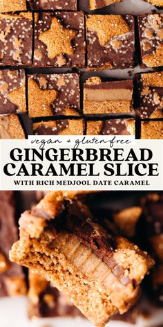 gingerbread caramel slice with rich medool pate caramel on top and bottom