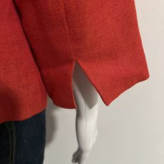 MaxMaraMade in ItalyUS Women's Size 12 (There is no size tag so I just used my measurements below to determine fit)Red tone orange with a little hint of yellow linen collared jacket with two buttons. Good condition. Please see pictures for details. The material tag has been cut out but it is a linen jacket.MeasurementsShoulder | 16 inches seam to seam straight across back of the shirtSleeve | 23 inches center back of the shirt to the end of the cuffLength | 21.5 inches center base of the back of the collar to the end of the shirtChest Circumference | 21 inches x 2 = 42Please note that color may vary a small amount because of my lighting. If you have questions please ask and I would be happy to help! -Michelle Tailored Long Sleeve Orange Outerwear, Classic Long Sleeve Orange Outerwear, Fitted Orange Outerwear With Button Closure, Fall Orange Blazer With Pockets, Red Spring Outerwear With Button Cuffs, Orange Single-breasted Long Sleeve Outerwear, Orange Single Breasted Long Sleeve Outerwear, Orange Long-sleeve Outerwear With Buttons, Classic Orange Outerwear For Spring