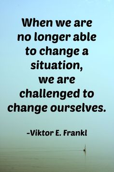 a quote on the ocean saying when we are no longer able to change a situation, we are challenged to change ourselves