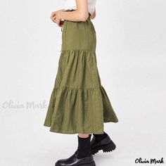 Olivia Mark - Mixed Linen Blend Panel Skirt with Cake Hem Detail Cake Dress, Panel Skirt, Hip Scarves, Paneled Skirt, Dress Stretch, Dress Cake, Types Of Skirts, Belly Dance, Olivia Mark