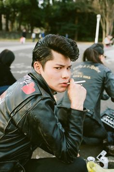 Japan, greaser, rockabilly, japanese, leather jacket, delinquent ... I Hope, Leather Jacket, Japan, Leather