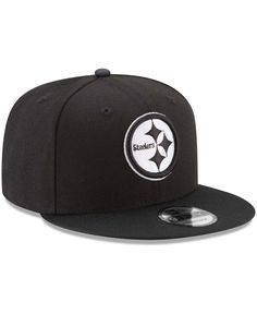 Captivate the crowd on game day with your unrivaled Pittsburgh Steelers passion when you sport this electric B-Dub 9FIFTY adjustable hat from New Era. Black Snapback Flat Cap For Sports Events, Black Snapback Flat Cap For Sports, Black Snapback Hat For Baseball Season With Flat Crown, Black Snapback Hat With Flat Crown For Sports, Black Snapback Hat For Sports Events, Black Sports Flat Cap, Black Flat Cap For Sports, Black Sports Hat With Flat Crown, Black Baseball Cap With Flat Crown For Fans