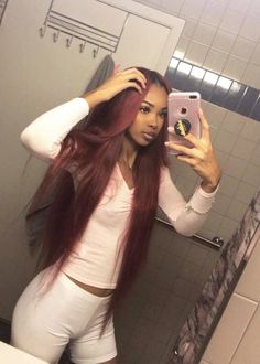 Hair Extensions Red, Burgundy Hair, Short Black Hairstyles, Red Hair Color, Black Girls Hairstyles, Thick Hair, Gorgeous Hair, Weave Hairstyles