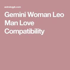 the title for genni woman leo man love compatibility