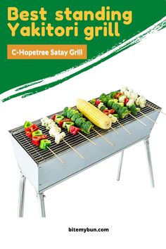 the best standing yaktori grill with vegetables on it