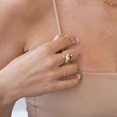 "Oak & Luna Women's Jewelry: Tear drop open gold or gold vermeil plated sterling silver 925 ring. Fabulous statement rings for her, mom, girlfriend, sister, or yourself for any occasion. ★ D E T A I L S ∙ & ∙ M A T E R I A L ∙ I N F O Material: 18K Gold Plated Sterling Silver 925 / Gold Vermeil Plated Sterling Silver 925 Width: 20.32 mm / 0.8\" Thickness: 1.2 mm / 0.05\" Measurements: 20.32 mm / 0.8\" ★ S H I P P I N G ∙ O P T I O N S Standard- The estimated distribution time to most des Timeless Gold Plated Open Signet Ring, Minimalist Gold Plated Open Signet Ring, Stackable 14k Gold Open Signet Ring, 14k Gold Engraved Open Ring, Tarnish Resistant, Gold Plated Tarnish-resistant Open Chain Ring, Open Ring Gold, Gold Statement Ring, Ringe Gold, Open Ring