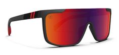 Get out there and get after it with the progressive style of ‘Heat Striker,’ part of our ‘Active SciFi’ collection. These sunglasses smartly feature attachable side shields, letting you choose how you tackle the day. Rubberized nose pads and temple tips enhance fit and feel, and the gunmetal-colored frame is strikingly contrasted by a crimson PureBlend™ Lens. // Details: Gender: Unisex Frame: Matte Grey Side Shields: Attachable Lens Color: PureBlend™ Crimson Red UV Rating: 100% UV Protection Fit Modern Polarized Sunglasses For Skiing, Modern Tinted Sunglasses For Skiing, Functional Red Polarized Sunglasses, Red Shield Sunglasses With Uva Protection, Functional Polarized Sunglasses For Streetwear, Modern Black Sunglasses For Skiing, Modern Red Shield Sunglasses For Sports, Modern Red Sunglasses For Outdoor Activities, Blenders Eyewear