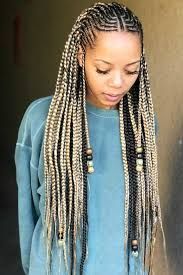 fulani braids - Google Search Ghana Braids, Long Box Braids, Fulani Braids, Braids With Beads, Cornrows Braids, Cornrow Hairstyles, African Braids Hairstyles, African Braids, Ponytail Styles