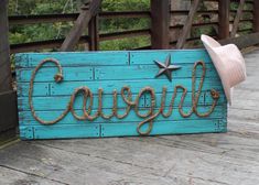 Cute Cowgirl Bedroom Ideas, Cowgirl Room Ideas Rustic, Cute Western Signs, Western Signs For Bedroom, Cowgirl Room Barn Bed