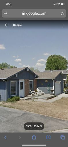 an image of a house taken from the street with google's homepage on it