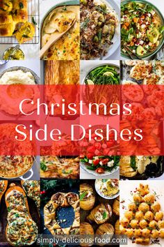 christmas side dishes collage with text overlay