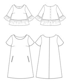 Gelato Blouse + Dress Pattern Hacks - The Shapes of Fabric Sewing Aprons, The Chosen