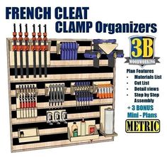 the french cleat clamp organizer is shown