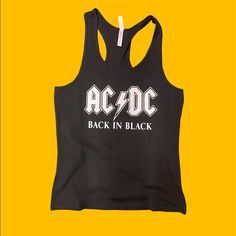 Ac/Dc Tank Top ! Brand New Women’s Size Available Fits Snug #Monsters #Retro #80s #90s Black 90s Style Tank Top, Trendy Black Tank Top For Music Festival, Casual Black Tank Top For Music Festival, Ac Dc, New Woman, Black Red, Black And Red, Tank Top, Womens Tops