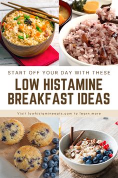 low histamine breakfast ideas with text overlay