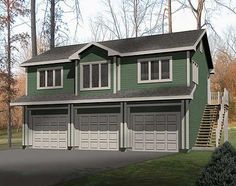 this is an artist's rendering of two story garage plans