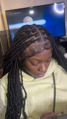 Weave Locs Hairstyles For Women, Lace With Braids, Soft Locs With Peekaboo, Ho Is U Coo, Soft Locs With Skunk Stripe, Knee Length Soft Locs, Soft Locs Peak A Boo, Styled Soft Locs Black Women, Locs With Weave