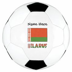 a soccer ball with the flag of ireland and name here