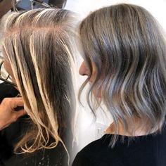 How This Woman Transitioned From Brown to Natural Gray Hair in a Year | Allure Tone Brown Hair, Brown Hair Pictures, Brown Layered Hair, Brown Hair With Silver Highlights, Grey Brown Hair, Blue Grey Hair, Silver Hair Highlights, Dark Brunette Hair, Grey Hair Inspiration