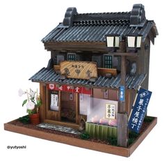 Billy Doll House Miniature Model Kit Figure Japanese Sweet Shop New | eBay Kawagoe Japan, Japanese Shop, Traditional Japanese House, Handmade Dollhouse, Japanese Sweet, Sweet Shop, Dollhouse Kits, Japanese Architecture, Miniature Houses