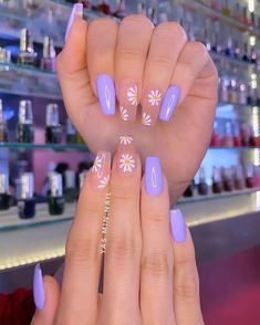 50+ Trending Summer Nails Design Inspo Royal Nails, Spring Break Nails, Purple Acrylic Nails, Spring Acrylic Nails, Broken Nails, Purple Nail, Work Nails, Her Nails, Nails Spa