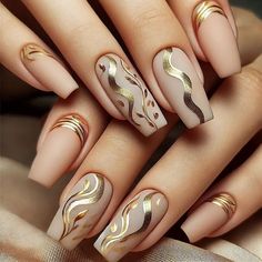 36 Classy Nude and Gold Nail Design Ideas to Elevate Your Look - Style Zuri