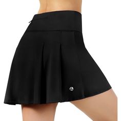 Fespee Womens Tennis Skort Size Small Black Sport Golf Pockets Athletic New With Tags. Fabric Type Body: 75% Nylon, 25% Spandex; Lining: 91.7% Polyester, 8.3% Spandex Care Instructions Machine Wash Closure Type Elastic About This Item Pleated Tennis Skirts For Women & Silicone Leg Gripperpleats On The Back Put A Unique Design On A Classic Style. Silicone Leg Gripper Holds The Tennis Skirt In Position. Never Worry About Your Mini Skirt Riding Up While You Train. Two Layers & Sun Protection Our Wo Black Pleated Sporty Bottoms, Black Sporty Pleated Bottoms, Sporty Black Pleated Bottoms, Sporty Black Pleated Skort, Fitted Black Sporty Tennis Skirt, Spring Black Tennis Skirt For Sports, Black Fitted Sporty Tennis Skirt, Sporty Black Fitted Tennis Skirt, High Waist Black Tennis Skirt