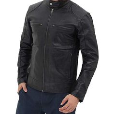 Description For Men's, Slim Fit Stylish leather jackets are an essential part of the wardrobe. Our Slim Fit Stylish Men's leather jacket is designed for those who like a stylish leather jacket and outdoor activities. We are designing this leather jacket with a classic stylish design and made of high-quality original leather material. We adopt a basic slim-fit design and make the jacket fit all people more easily, will modify the bodies, and make it more slim, tall, and straight. That's why our l Urban Leather Jacket For Business, Modern Leather Biker Jacket With Long Sleeves, Leather Biker Jacket With Long Sleeves For Outdoor, Masculine Leather Jacket, Stylish Leather Jacket, Leather Jacket For Men, Men's Leather Jacket, Jacket For Men, Genuine Leather Jackets