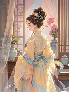 Hanfu Dress, Drawing Inspo, Ancient China, Traditional Dress, Traditional Dresses, Female Art, Black Hair