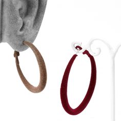 Velvet Steel Hoop Earrings