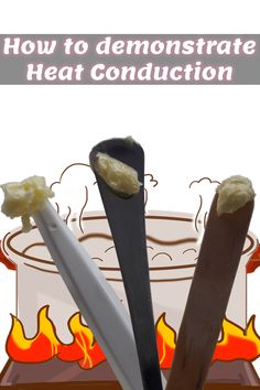 how to demonstrate heat conduct in the kitchen and on the stove top, with text overlay reading how to demonstrate heat conduct in the kitchen