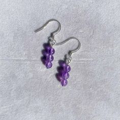 Amethyst Beaded Earrings  Protection dainty gemstone earrings Earrings made with 925 stealing silver/18 k gold plated on silver. Crystal Size: 4mm Cheap Purple Beaded Earrings As Gift, Cheap Purple Beaded Earrings With Dangling Beads, Amethyst Beads, Gemstone Healing, Crystal Earrings, Gemstone Earrings, Beaded Earrings, Jewelry Gifts, 18k Gold