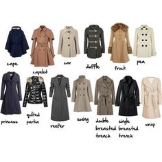 Frock Coats For Women, Types Of Frock With Names, Outfits Names List, Frock Coat Women Outfit, Cute Rain Coats For Women, Classy Jackets For Women, Types Of Tops For Women With Name, Trench Coats Women Outfit Classy, Cute Rain Coat