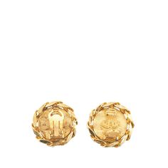 CHANEL CC Clip On Earrings Costume EarringsThese earrings feature a gold-plated body and clip-on closure.Length: 3.00cm x Width: 3.00cm x Depth: 0.00cm. Costume Earrings, Gold Ounce, St Helena, Chanel Bag, Clip On, Clip On Earrings, Chanel, Louis Vuitton, Gold