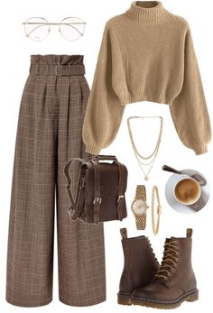 00s Mode, Design Moda, Easy Trendy Outfits, Brown Pants, Modest Fashion Outfits, 가을 패션, Casual Style Outfits, Lookbook Outfits, Teen Fashion Outfits