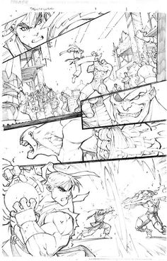 some pages from the comic book's storyboard