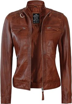 Women - Cafe Racer Slim Fit Stand Collar Women  Jackets Racer Leather Jacket, Maroon Leather Jacket, Cafe Racer Leather Jacket, Cafe Racer Jacket, Biker Leather Jacket