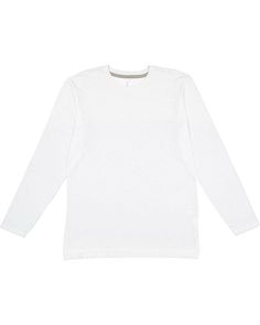 Men's Fine Jersey Long-Sleeve - WHITE/ TITANIUM - XL | LAT Men's Fine Jersey Long-Sleeve T-Shirt in White/Titanium Size XL | Ringspun Cotton Red Shirt, Jersey Tee, White Long Sleeve, Modern Fit, White Vintage, Long Sleeve Sweater, Mens T, Long Sleeve Tshirt, Long Sleeve Shirts