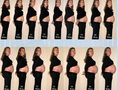 pregnant woman's belly before and after surgery