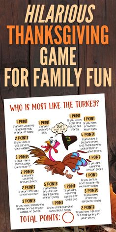 a thanksgiving game for family fun