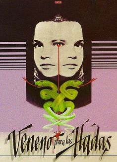 an advertisement for the movie venego para las hadas, with two faces