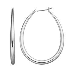 You'll love the traditional beauty of these Sonoma Goods For Life hoop earrings. EARRING DETAILS Length: 1.8 in.  Backings: click-it  Metal: silver tone Not appropriate for children 14 years old and younger. Size: One Size. Gender: unisex. Age Group: adult. Classic Teardrop Hoop Earrings, Nickel-free Hoop Earrings For Anniversary, Oval Nickel-free Hoop Earrings For Anniversary, Nickel-free Oval Hoop Earrings For Anniversary, Silver Oval Teardrop Earrings, Anniversary Oval Hoop Earrings With Ear Wire, Traditional Beauty, Oval Hoop Earrings, Vintage Style Wedding