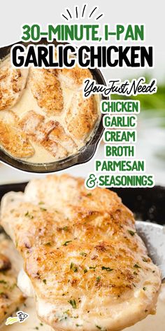 This delicious Creamy Garlic Parmesan Chicken is bound to be one of your new favorite recipes! Serve the tender chicken with the Parmesan garlic sauce over rice, mashed potatoes, or noodles for a wonderful dinner. Parmasean Garlic Chicken Recipe Crockpot, Parmesan Garlic Sauce, Sauce Over Rice, Creamy Garlic Parmesan Chicken, Garlic Sauce For Chicken, Chicken Wine, Dinner 2023, Dill Chicken