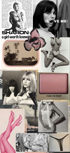 the collage shows images of women in different colors and sizes, including pinks, black