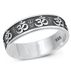 Unique Om Ring .925 Oxidized High Polished Sterling Silver Band Jewelry Female Male Unisex Size 12 All our silver jewelry is crafted from .925 silver also commonly referred to as sterling silver. Sterling silver is the standard for beautiful high-quality silver jewelry and cannot be replicated by lower priced silver plated jewelry. It is 92.5% pure silver, mixed with alloys to add strength and durability to stand the test of time. Keep your fine jewelry shiny and elegant by storing it properly. Om Ring, Tarnish Remover, Female Male, Band Jewelry, Silver Plated Jewelry, Plated Jewelry, Sterling Silver Bands, Pure Silver, Silver Band