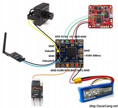 an electronic device with various components attached to it